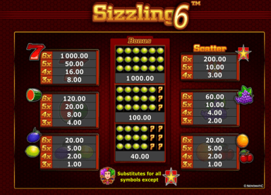Sizzling 6 Automat